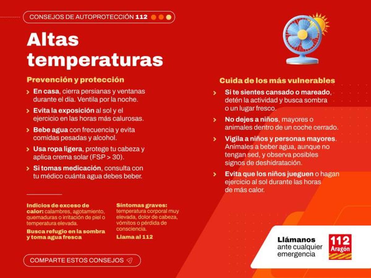 Consejos ante las altas temperaturas.