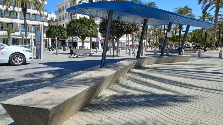 La parada de taxis de Sant Antoni, ubicada en el passeig de ses Fonts, en una foto de archivo.