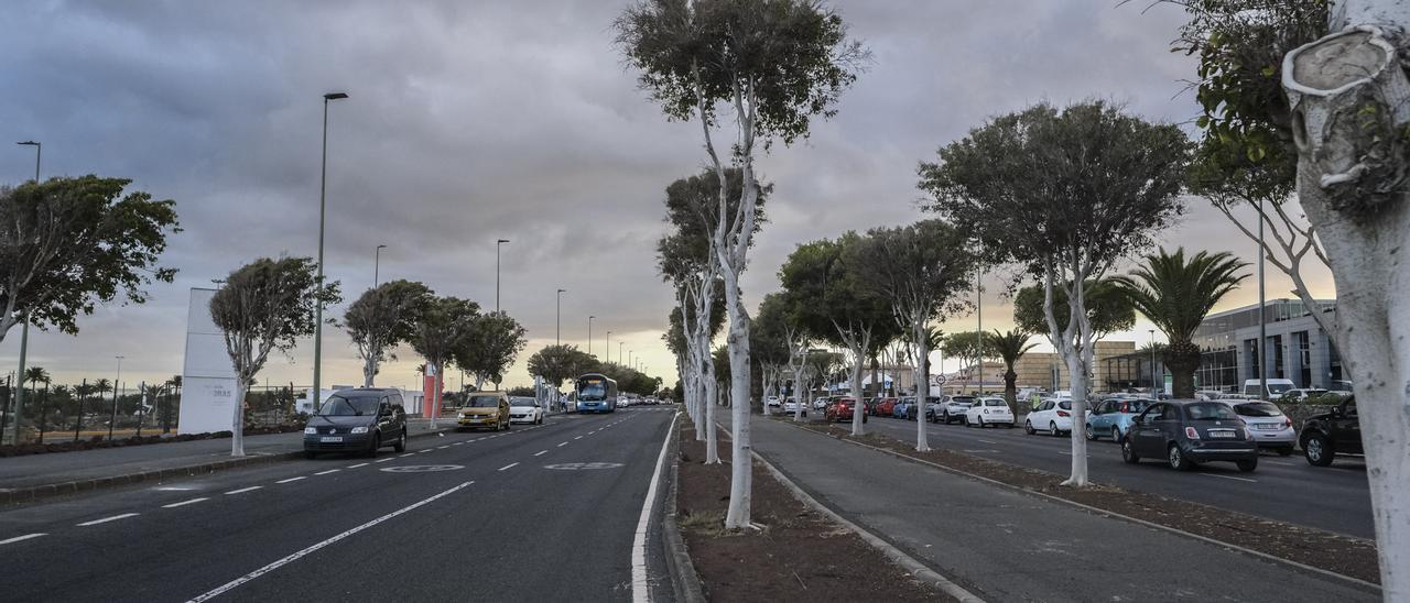 La avenida del Atlántico, este miércoles, en Vecindario.