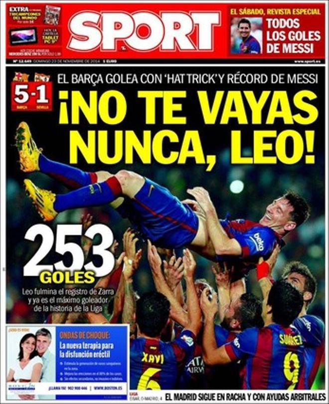 Messi, protagonista en las portadas de medio mundo