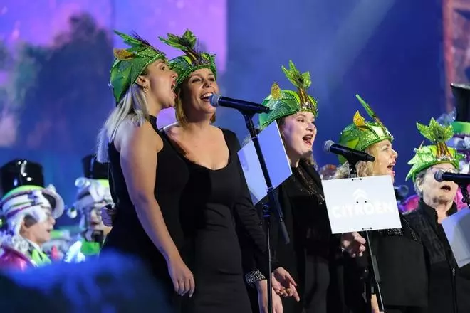 Los Chancletas, durante su actuación en la Primera Fase del Concurso de Murgas del Carnaval de Las Palmas de Gran Canaria 2022
