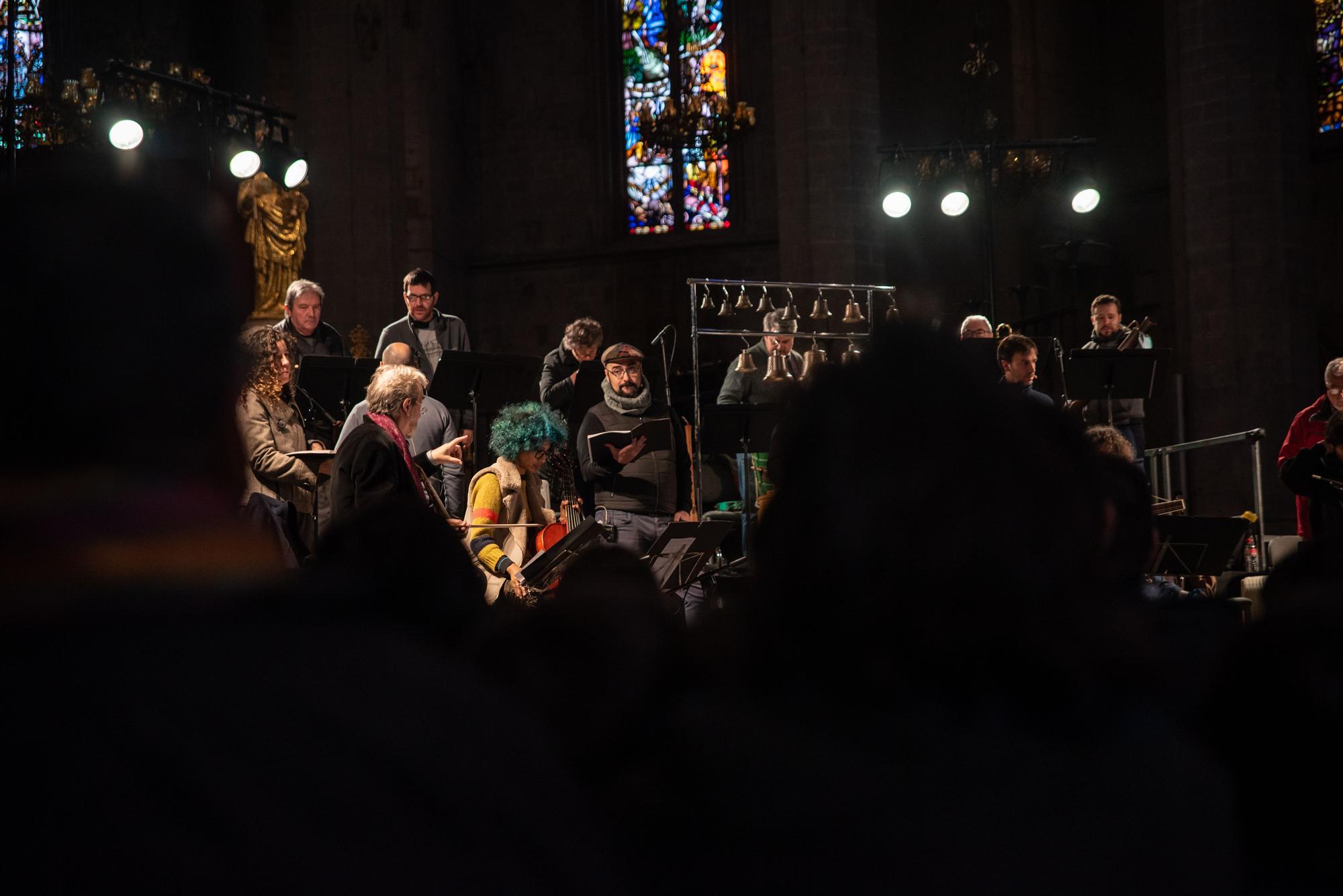 L'assaig previ al concert de Savall a la Seu de Manresa, en fotos