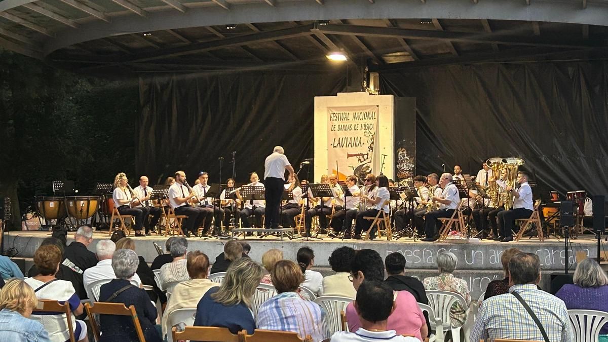 La Banda de Música de Laviana, en la edición de 2024 de su Festival Nacional