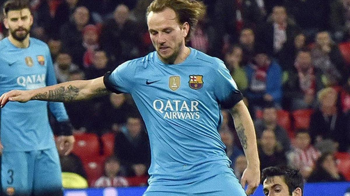 Ivan Rakitic durante el Athletic-Barça de la Copa del Rey 2015-16