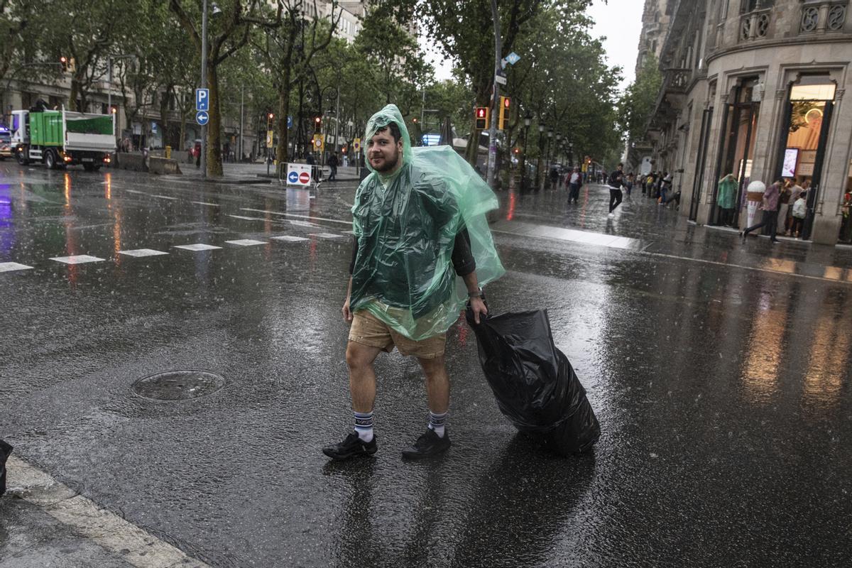 La lluvia por fin llega a Barcelona