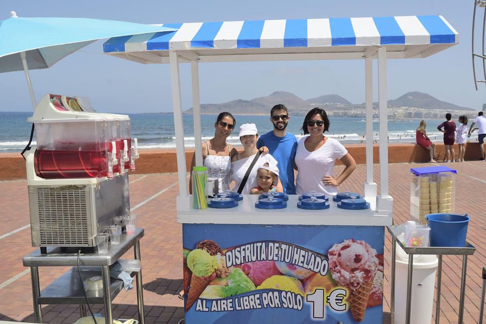 Día de playa en Las Canteras, agosto 2017