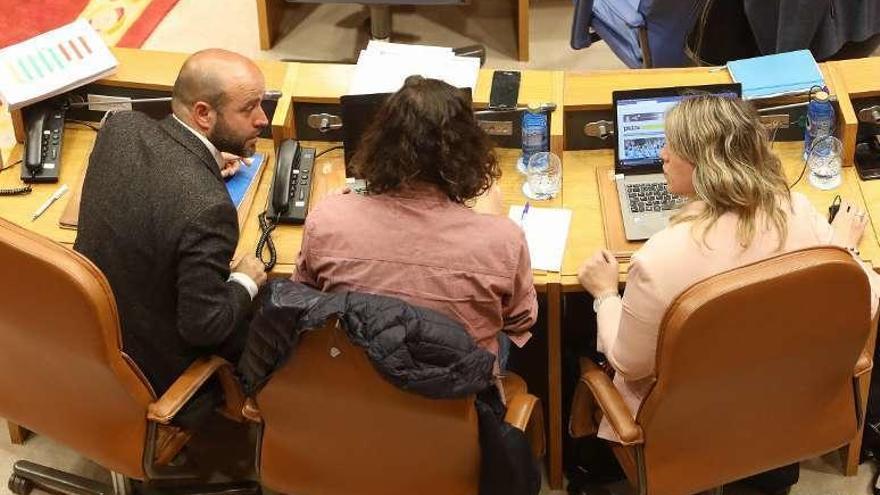 Diputados de En Marea, en el Parlamento. // Xoan Álvarez