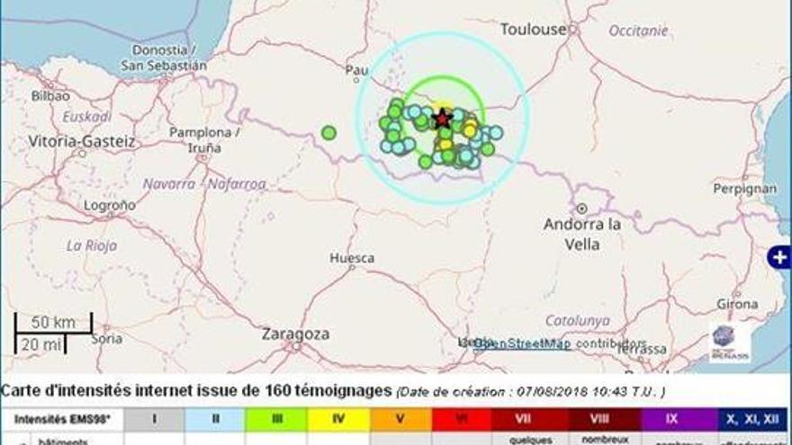 Un terremoto de 3,8 en Francia se deja sentir en pueblos de Sobrarbe