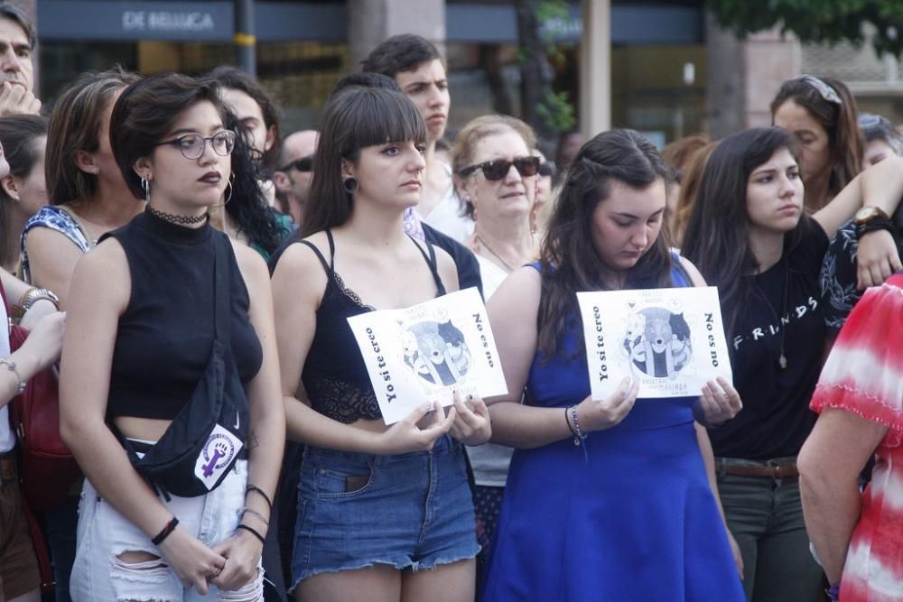 Protesta en Murcia contra la excarcelación de La Manada