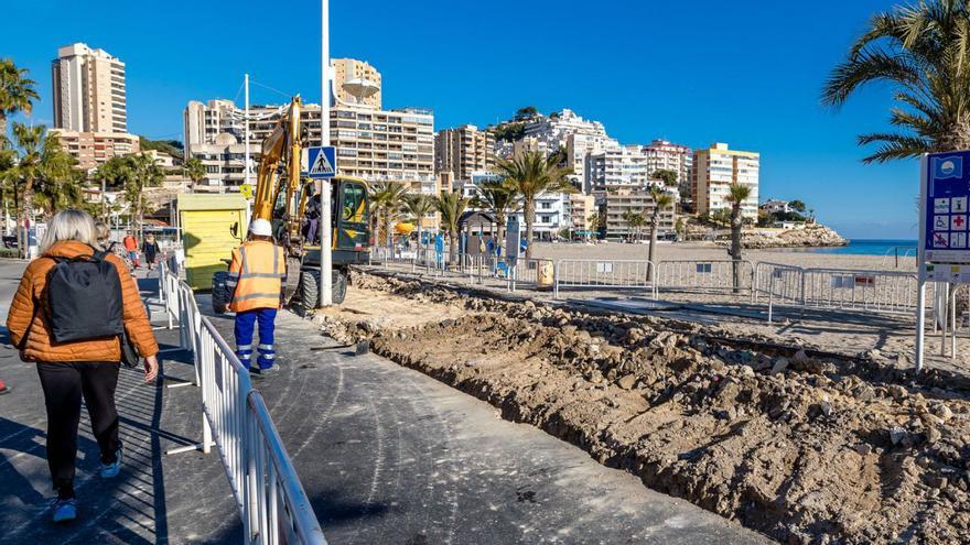 Obras en La Vila y Finestrat para crear un gran paseo peatonal y un vial asfaltado en la zona de la Cala