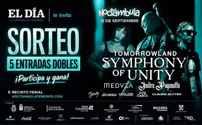 Noctámbula Tenerife 2026: EL DÍA sortea 5 entradas dobles para vivir la gran fiesta del 12 de septiembre en el Recinto Ferial