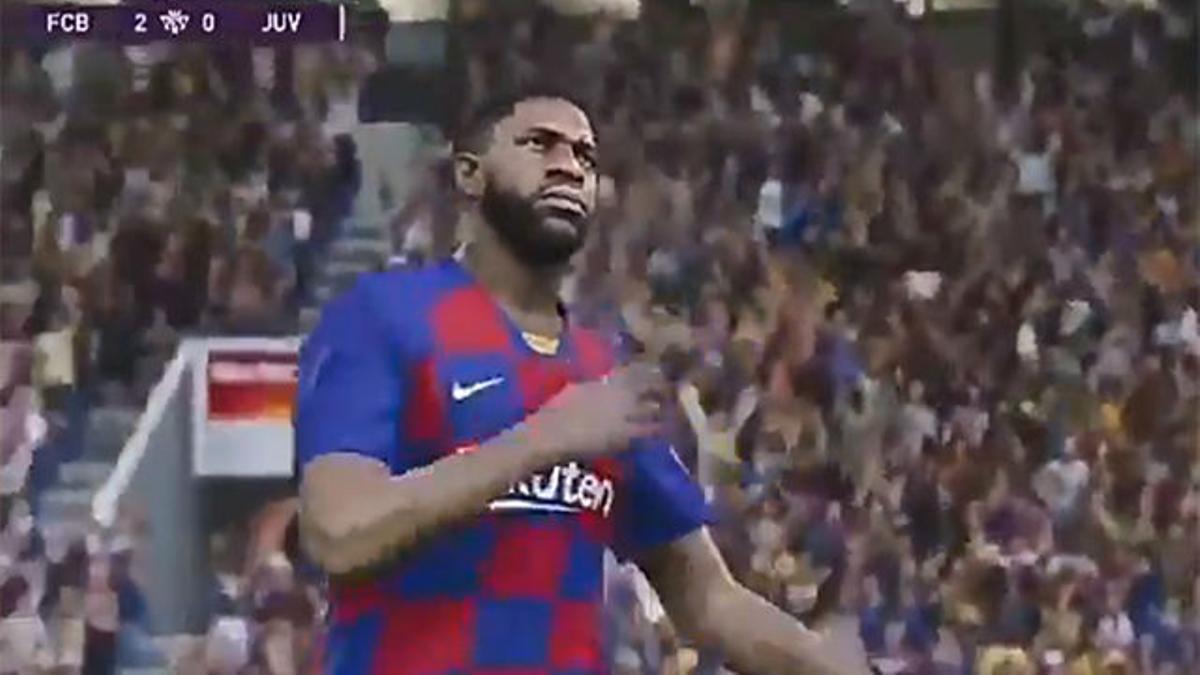 El PES incluirá la celebración de Umtiti en su edición de este año