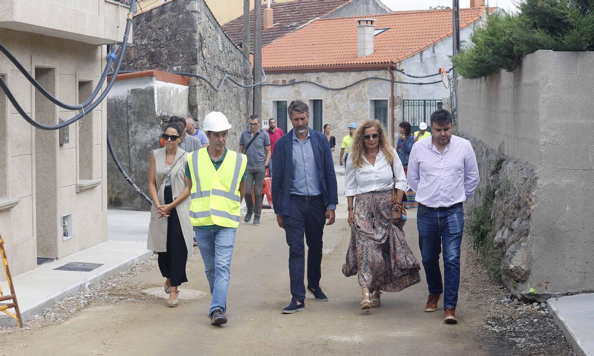 Un momento del recorrido por la zona de Vilaxoán.