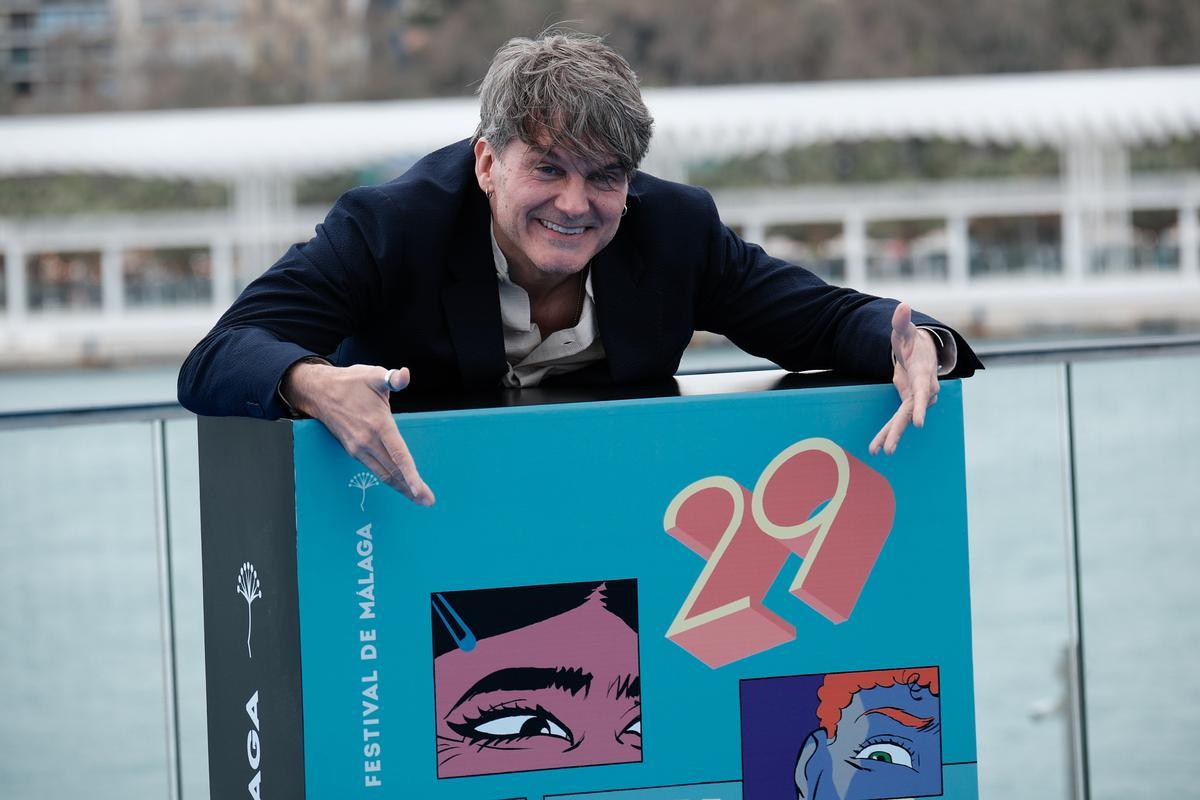 Salva Reina, en el photocall del Muelle Uno