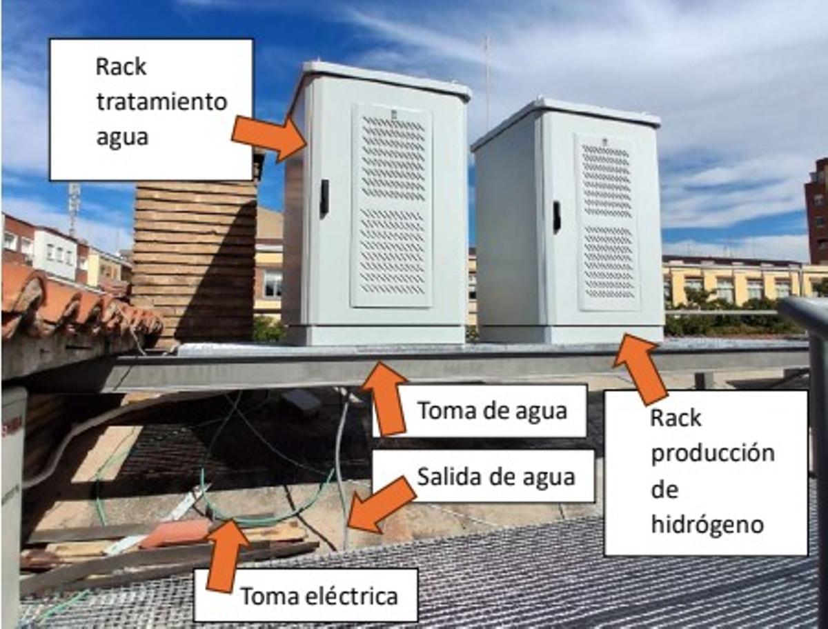 Primera fase de la instalación de Hidrógeno.