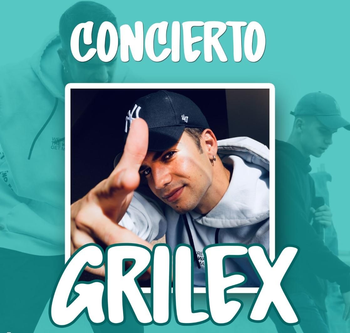 Cartel del concierto del rapero Grílex