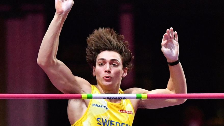 Duplantis bate su propio récord del mundo de salto con pértiga y lo deja en 6,22 metros