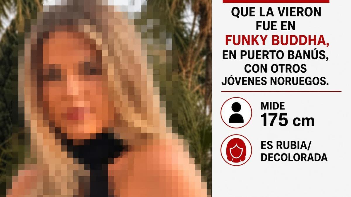 Imagen del cartel difundido por la familia de Nikoline.