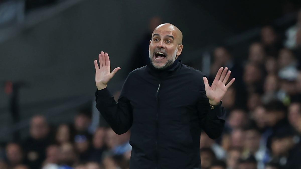 Pep Guardiola, en el Bernabéu