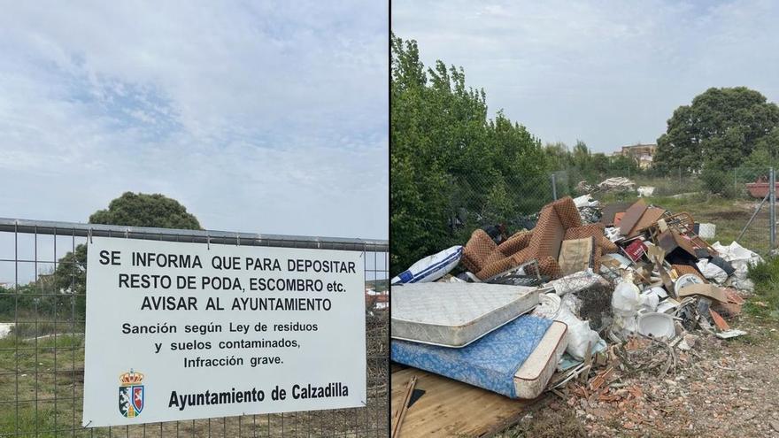El Ayuntamiento de Calzadilla advierte de sanciones si se tiran escombros fuera del Punto Limpio