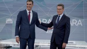 Pedro Sánchez y Alberto Núñez Feijóo.