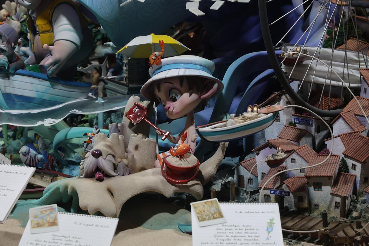 Recorrido por la falla infantil Espartero-Ramón y Cajal, ganadora del Ninot Indultat Infantil 2026