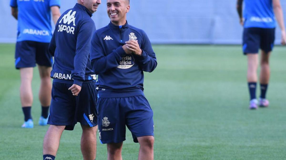 Borja Jiménez, en el estadio de Riazor.  // C. PARDELLAS