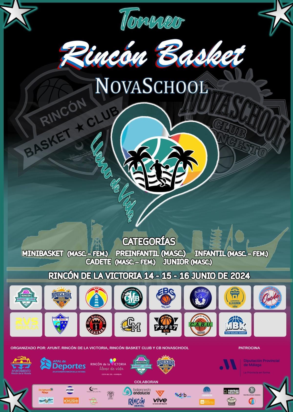 Cartel del torneo Rincón Basket NovaSchool 2024