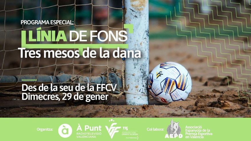 ‘Línia de fons’ ix al carrer per a retre homenatge al món del futbol afectat per la dana