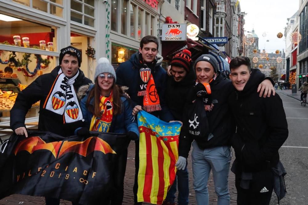 La afición del Valencia CF, en Ámsterdam