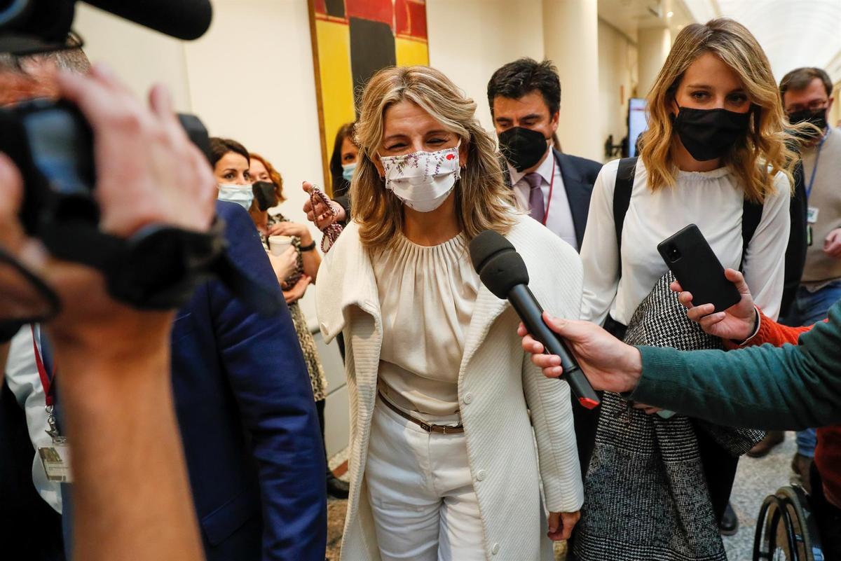 Yolanda Díaz en el Senado.