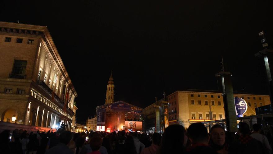 La plaza del Pilar adaptará sus luces a los eventos: este es el sistema que va a poner en marcha el ayuntamiento