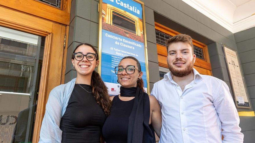 La cantera italiana debuta en el Filarmónica: los tres cantantes de Sicilia del curso de La Castalia &quot;cuentan los minutos&quot; para el concierto del viernes