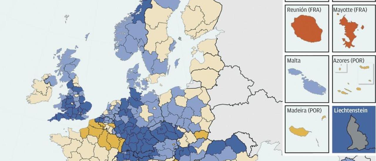 Asturias se sitúa como la 19.ª región, de las 276 europeas, con más paro juvenil