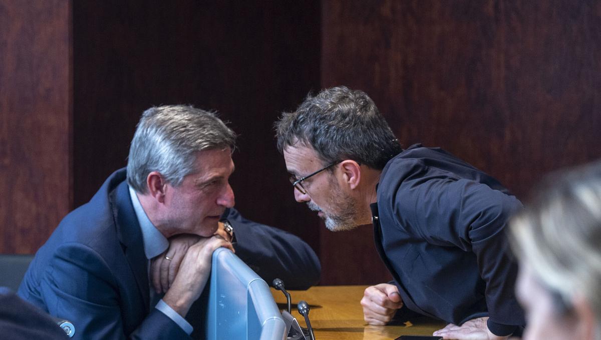 Jordi Martí y Josep Rius, en el Ayuntamiento