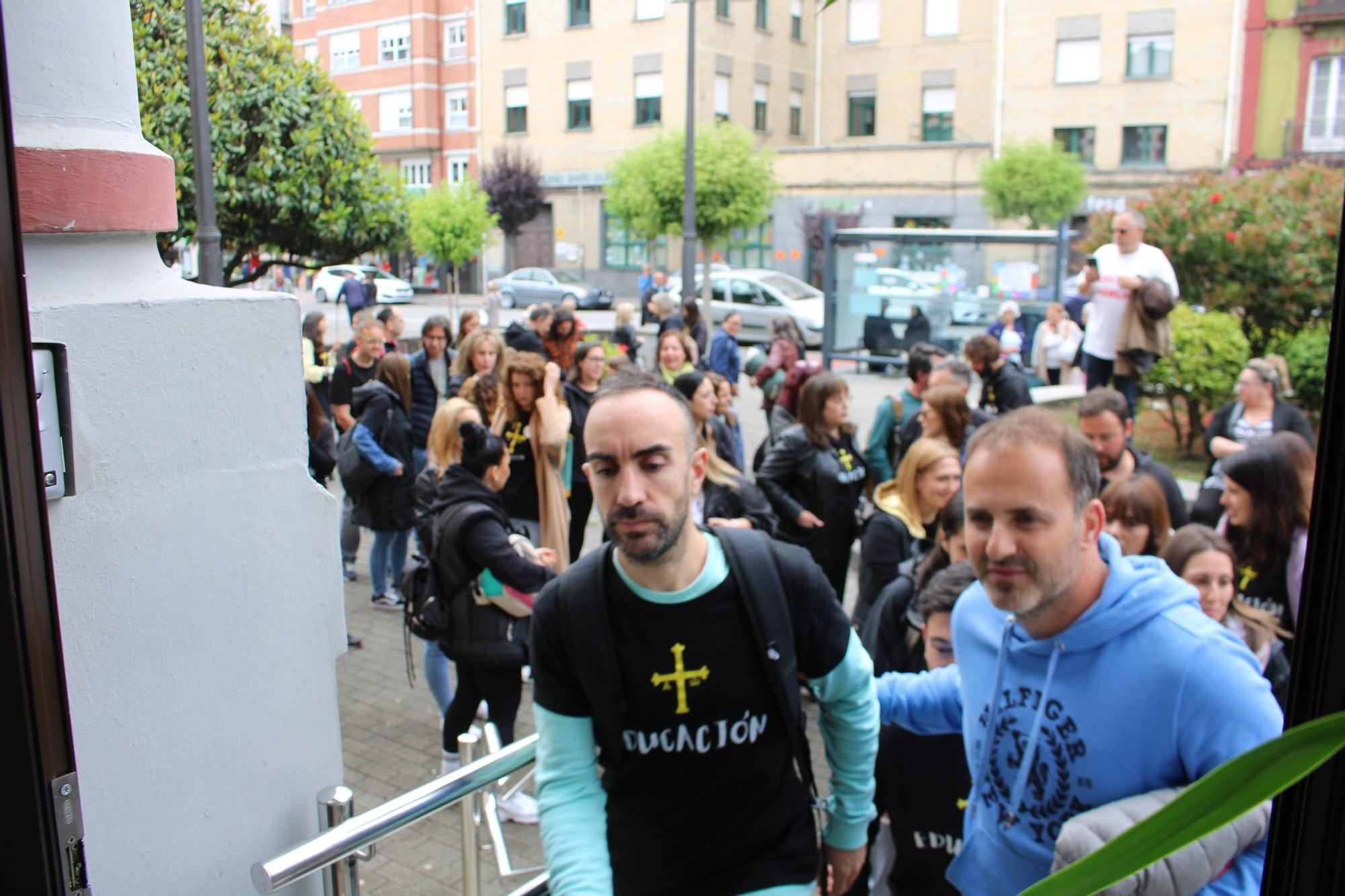 Así fueron los encierros de los profesores en colegios e institutos de las Cuencas