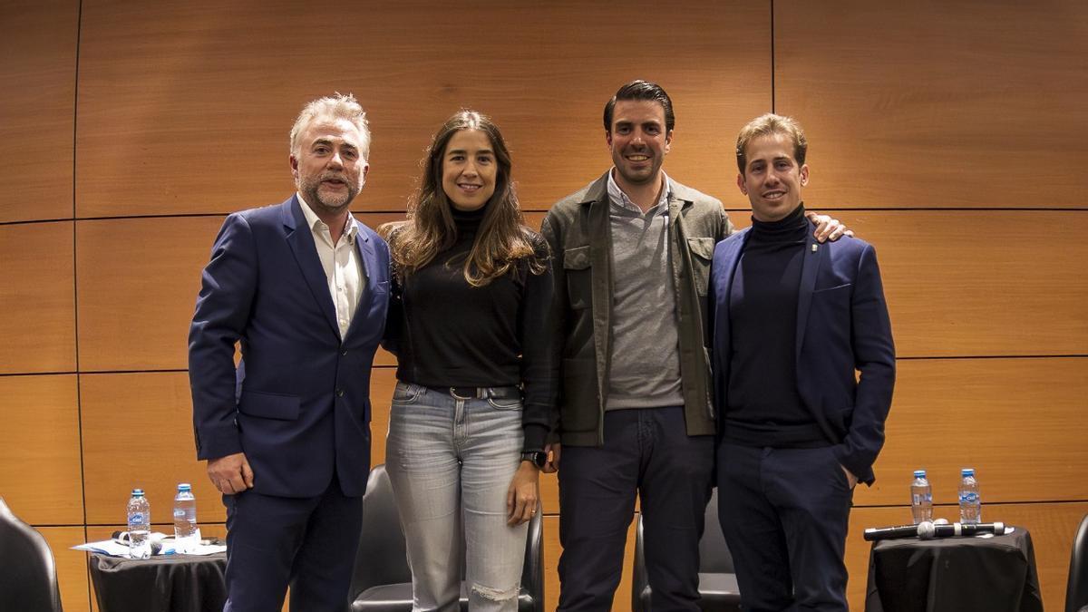 Por la izquierda, Jorge Peña, Pilar García, Alberto García Linera y Pablo Aguirregomezcorta