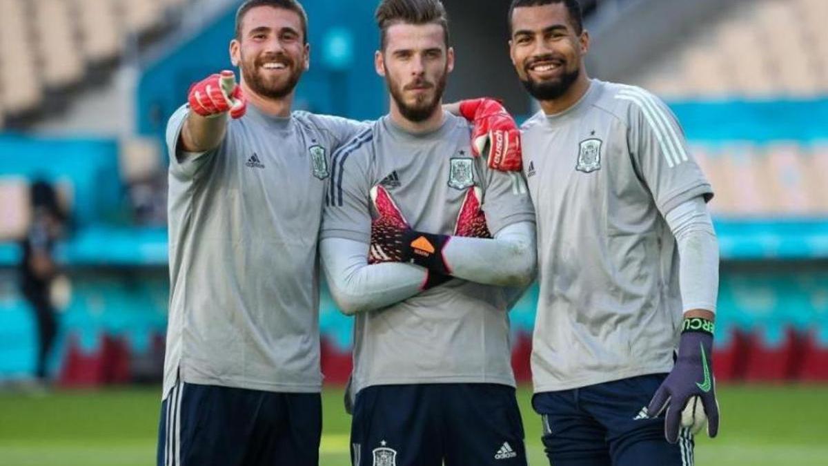 Unai Simón, David de Gea y Robert Sánchez.