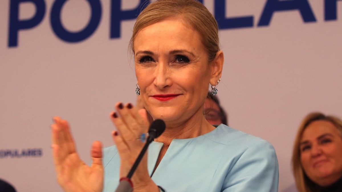 La presidenta de la Comunidad de Madrid, Cristina Cifuentes, en la última reunión del PP de Madrid.