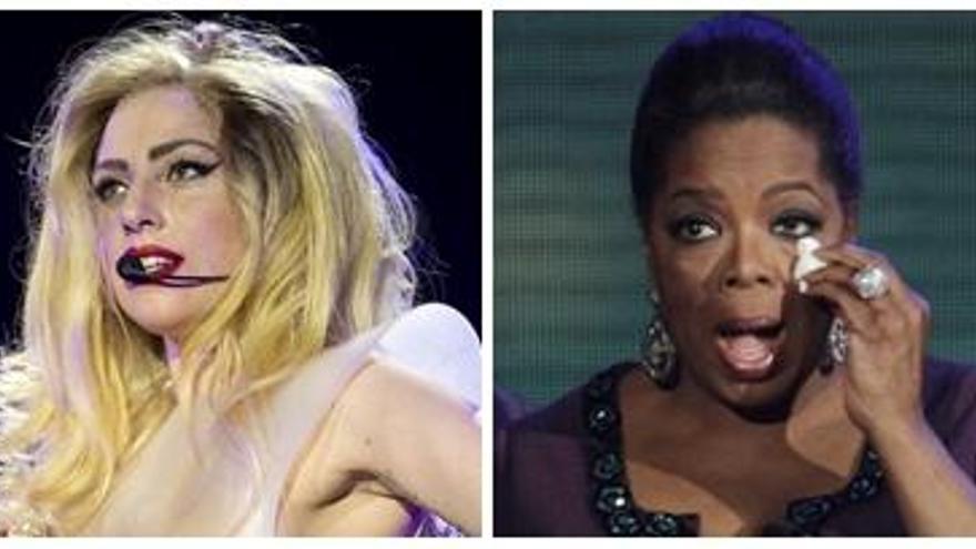 Lady Gaga y Oprah Winfrey.