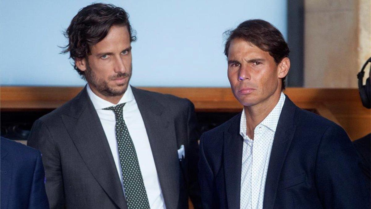 Feliciano y Nadal, en el Mutua Madrid Open de 2019