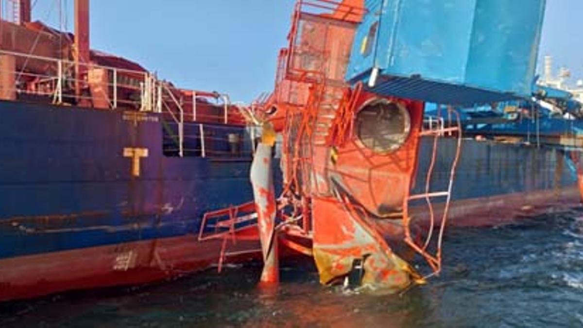 Situación del buque a su llegada a la ría de Ares en el mes de diciembre.