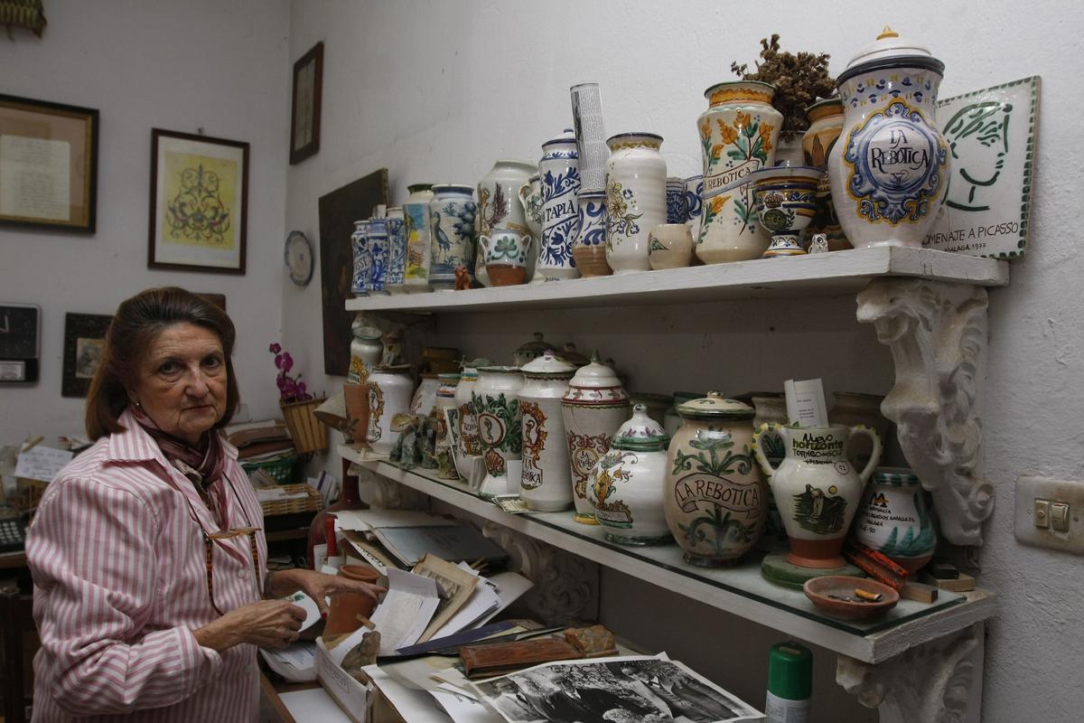 Amparo Ruiz de Luna, en su taller de calle Bodegueros, en 2013.