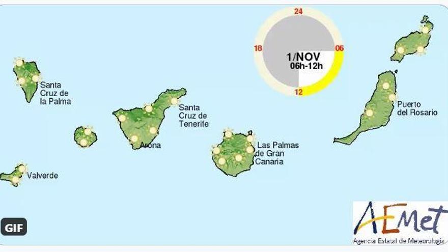Cielos despejados y baja probabilidad de calima este en Canarias - El Día