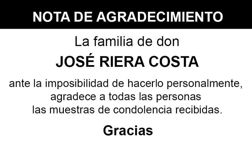 Nota José Riera Costa