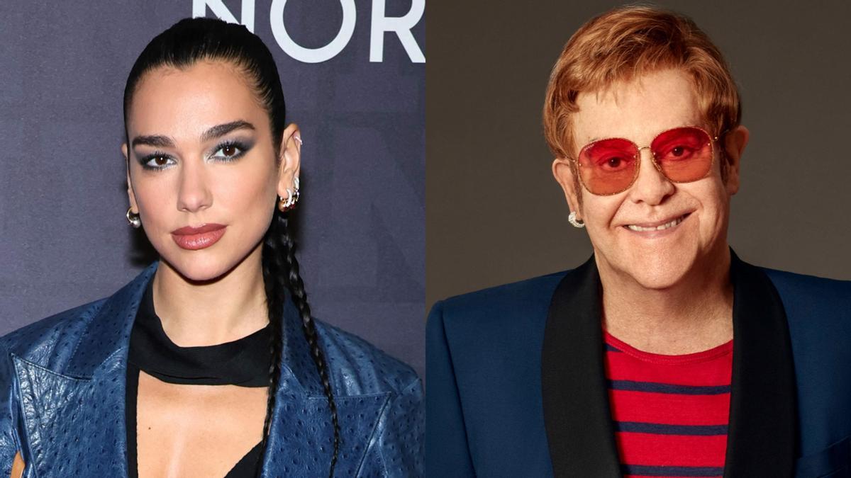 Dua Lipa y Elton John.