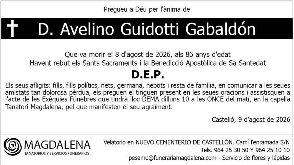 D. Avelino Guidotti Gabaldón