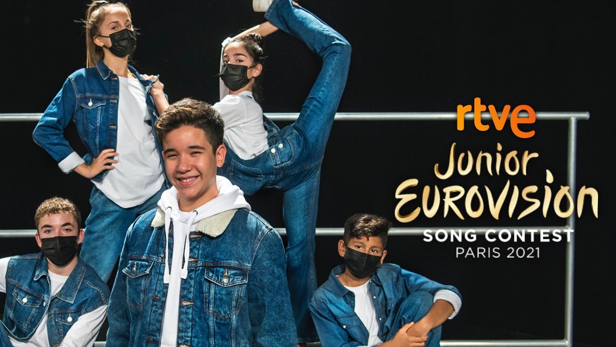 Levi Díaz y los niños que le acompañarán en Eurovisión Junior 2021