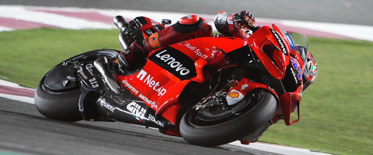 El australiano Jack Miller (Ducati), durante un entrenamiento en Losail.