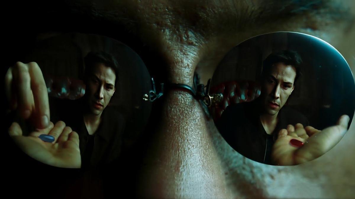 Keanu Reeves, en una icónica imagen de 'Matrix'.
